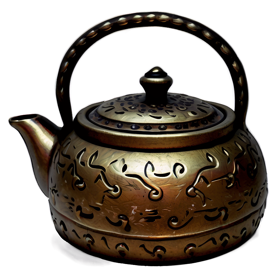 Traditional Bronze Teapot Png 06252024 PNG Image