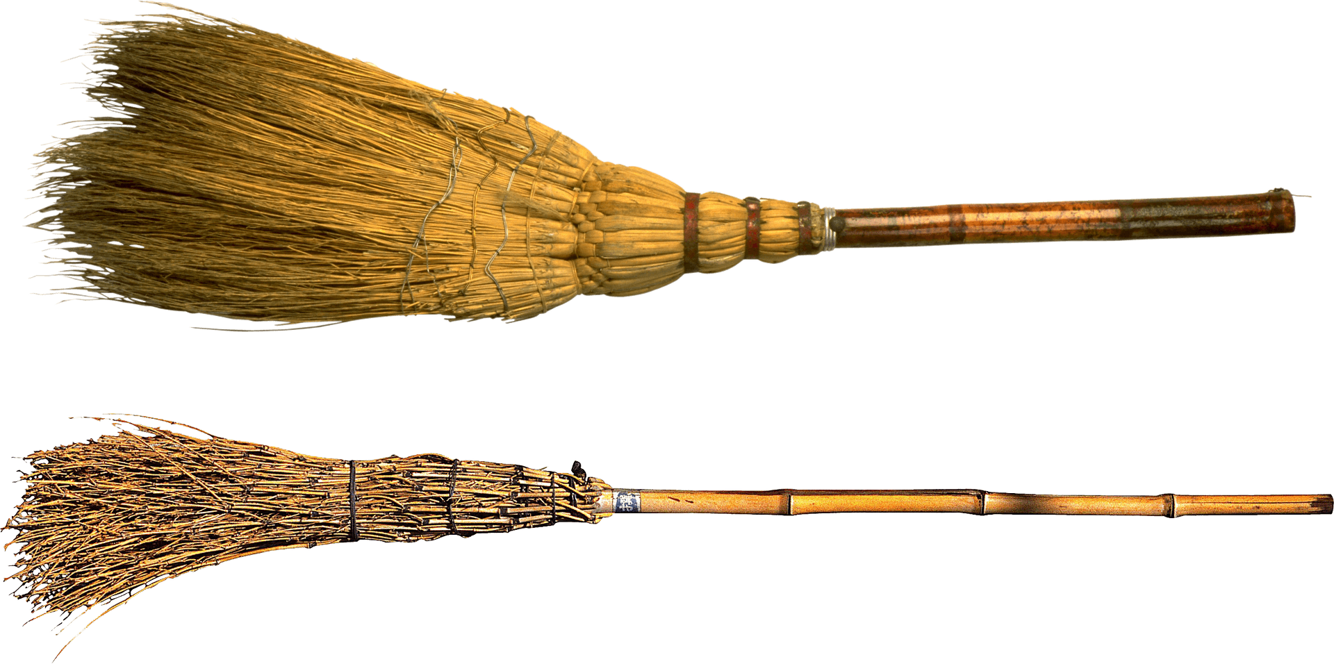 Traditional Brooms Isolated PNG Image