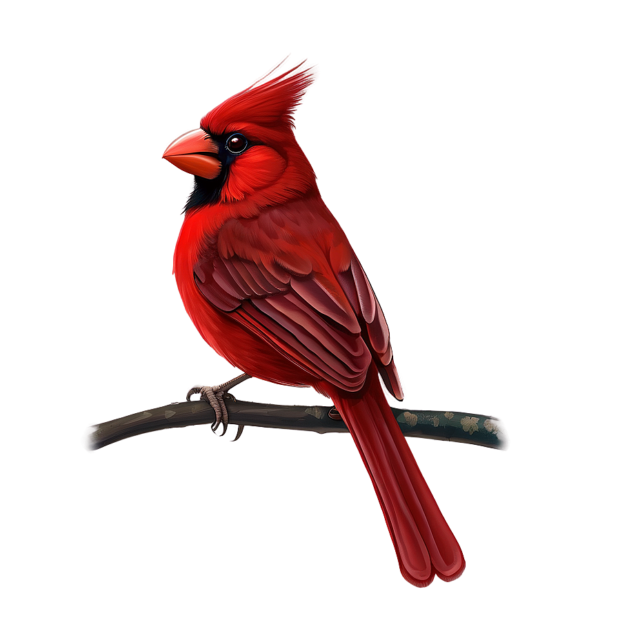 Traditional Cardinal Art Png Dxo3 PNG Image