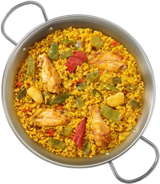 Traditional Chicken Paellain Pan PNG Image