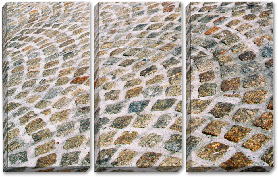 Traditional Cobblestone Pathway PNG Image