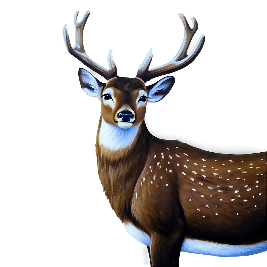 Traditional Deer Painting Png 95 PNG Image