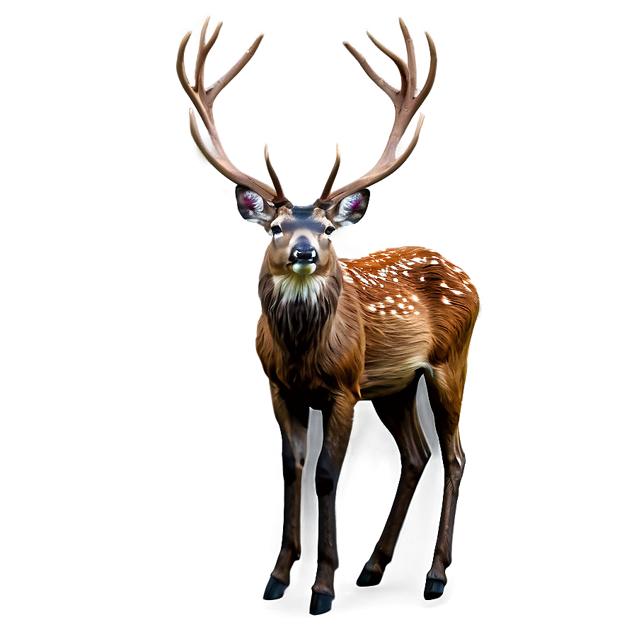 Traditional Deer Painting Png Oxv PNG Image