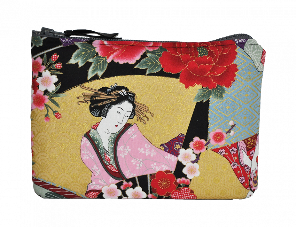 Traditional Geisha Art Pouch PNG Image