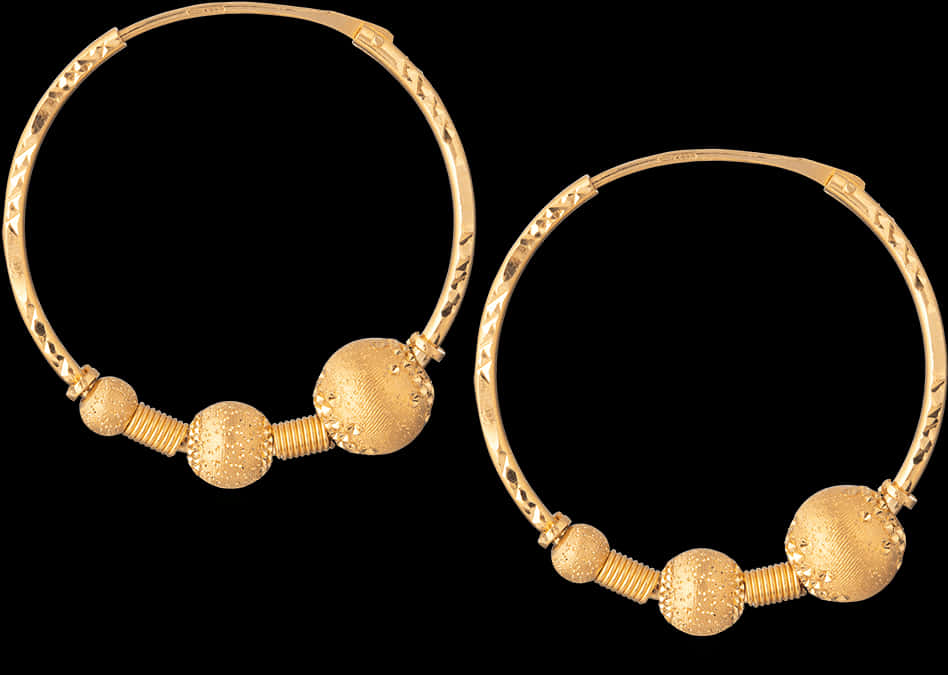 Traditional Gold Bangles Design PNG Image