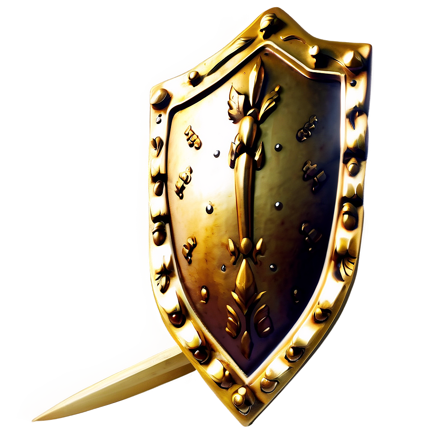 Traditional Gold Shield Png Cis87 PNG Image