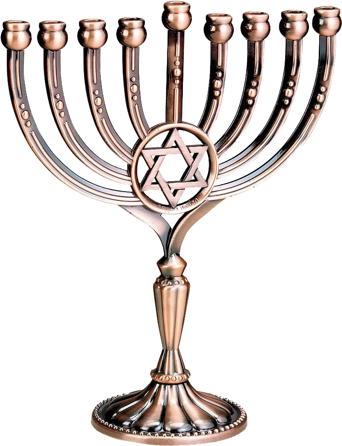 Traditional Hanukkah Menorah PNG Image