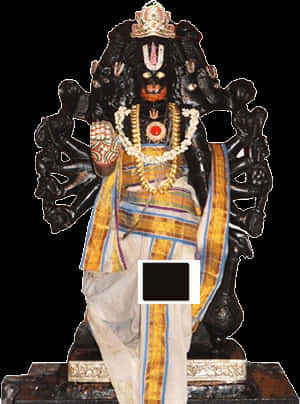 Traditional Hindu Deity Statue PNG Image