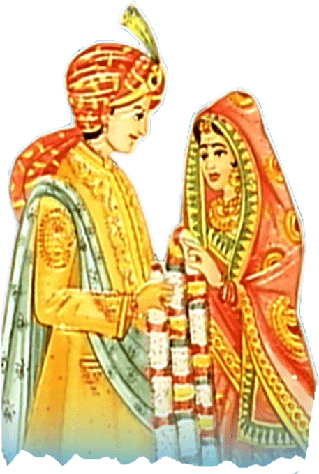 Traditional_ Hindu_ Wedding_ Ceremony_ Illustration PNG Image