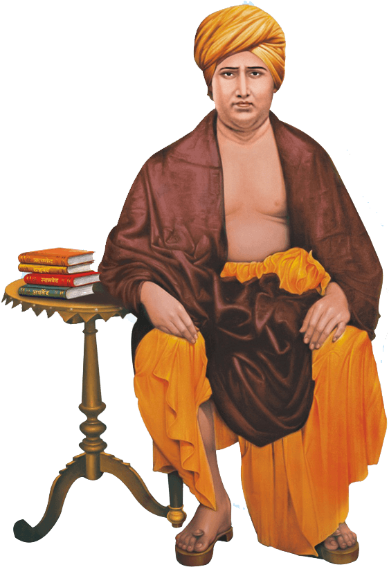 Traditional Indian Scholar Sitting With Books PNG Image