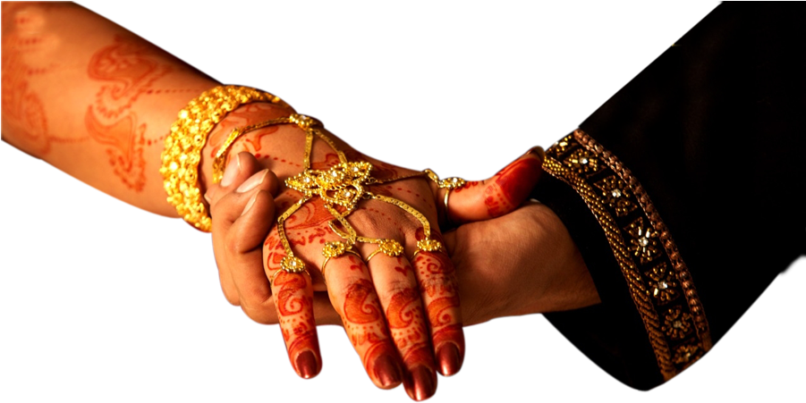 Traditional Indian Wedding Hand Holding PNG Image