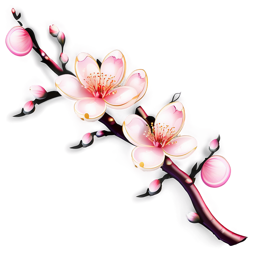 Traditional Japanese Cherry Blossom Png Aic26 PNG Image