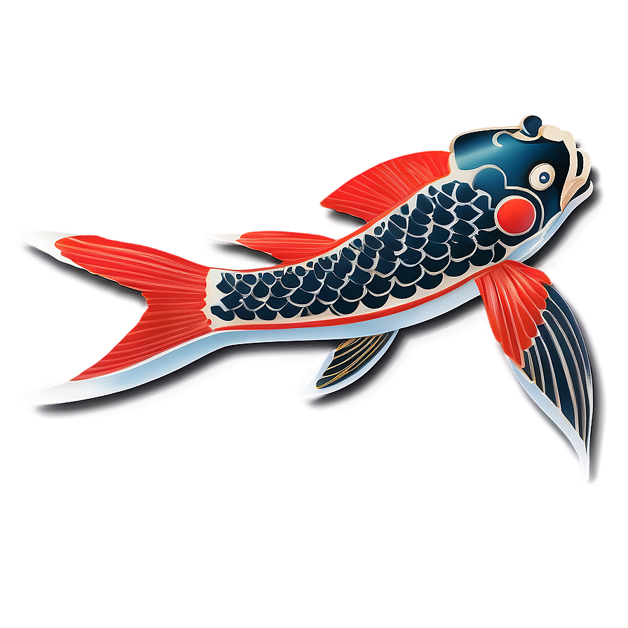 Traditional Japanese Koi Illustration Png 06242024 PNG Image