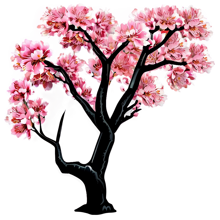 Traditional Japanese Sakura Tree Png 06122024 PNG Image