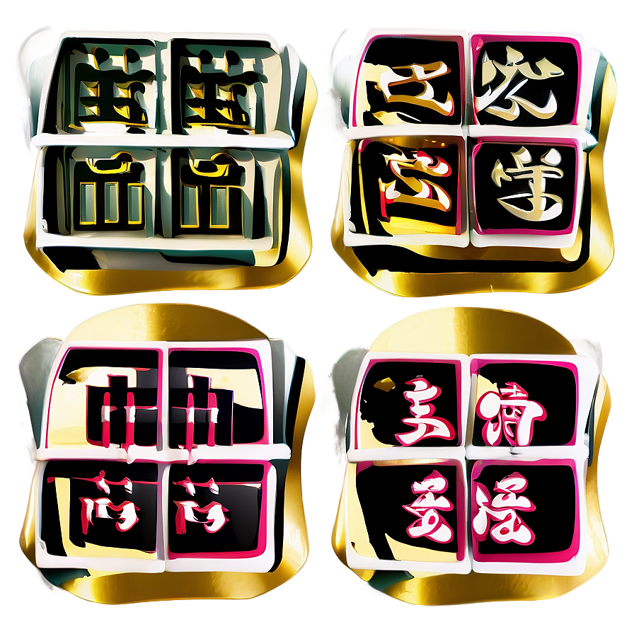 Traditional Kanji Design Png Jym PNG Image