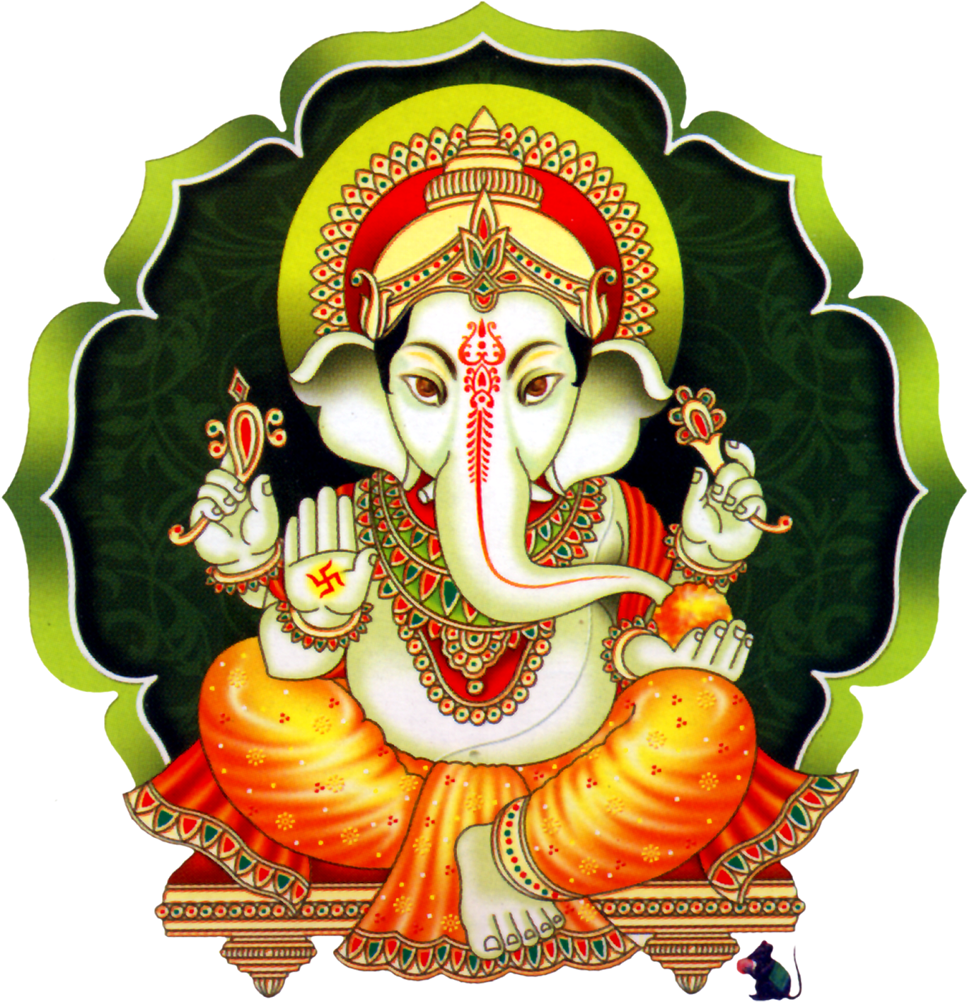 Traditional Lord Ganesha Artwork PNG Image