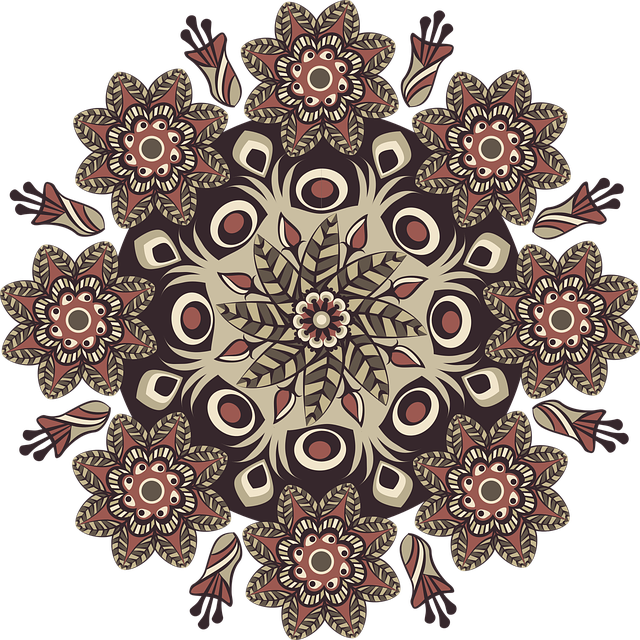 Traditional Mandala Rangoli Design PNG Image