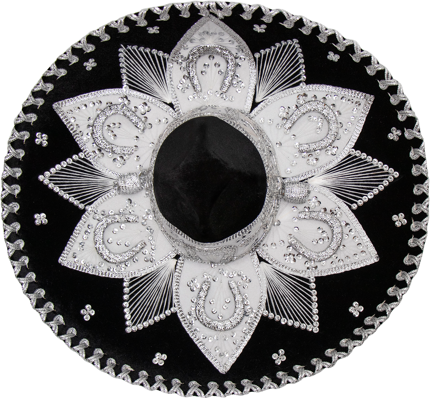 Traditional Mariachi Sombrero Embroidery PNG Image