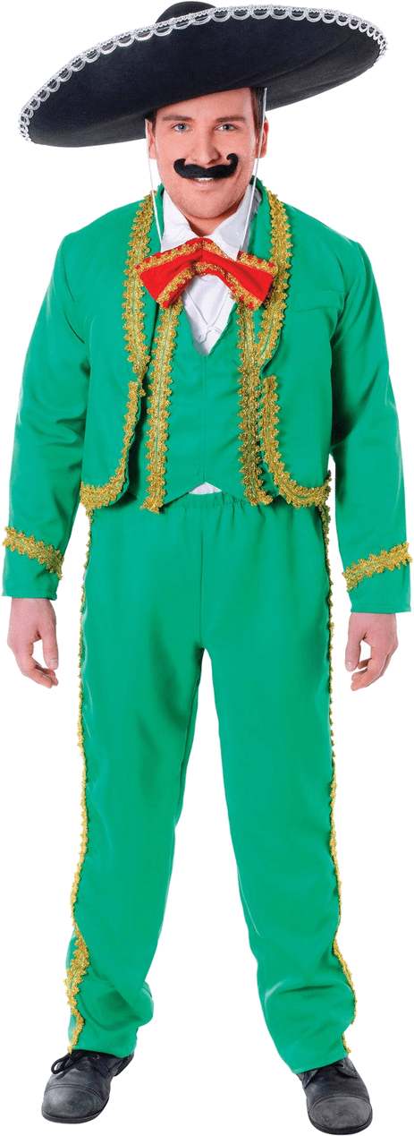 Traditional Mexican Charro Outfit PNG Image