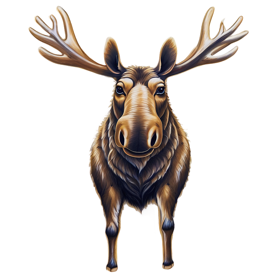 Traditional Moose Tattoo Png Dti PNG Image