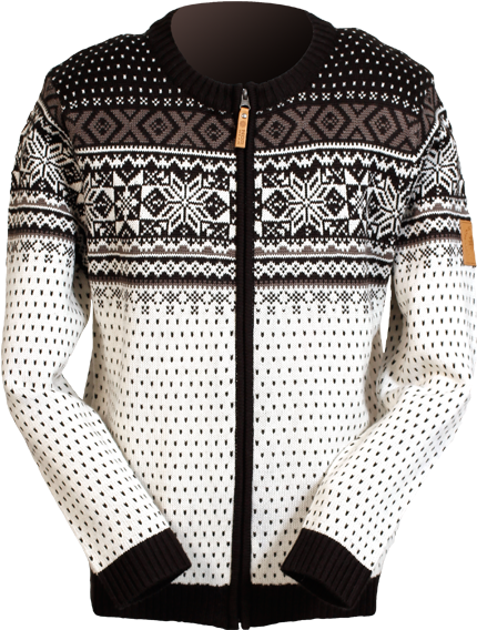 Traditional Norwegian Knit Sweater PNG Image