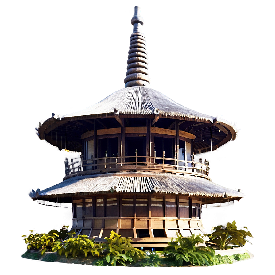 Traditional Pagoda Building Png Atq PNG Image