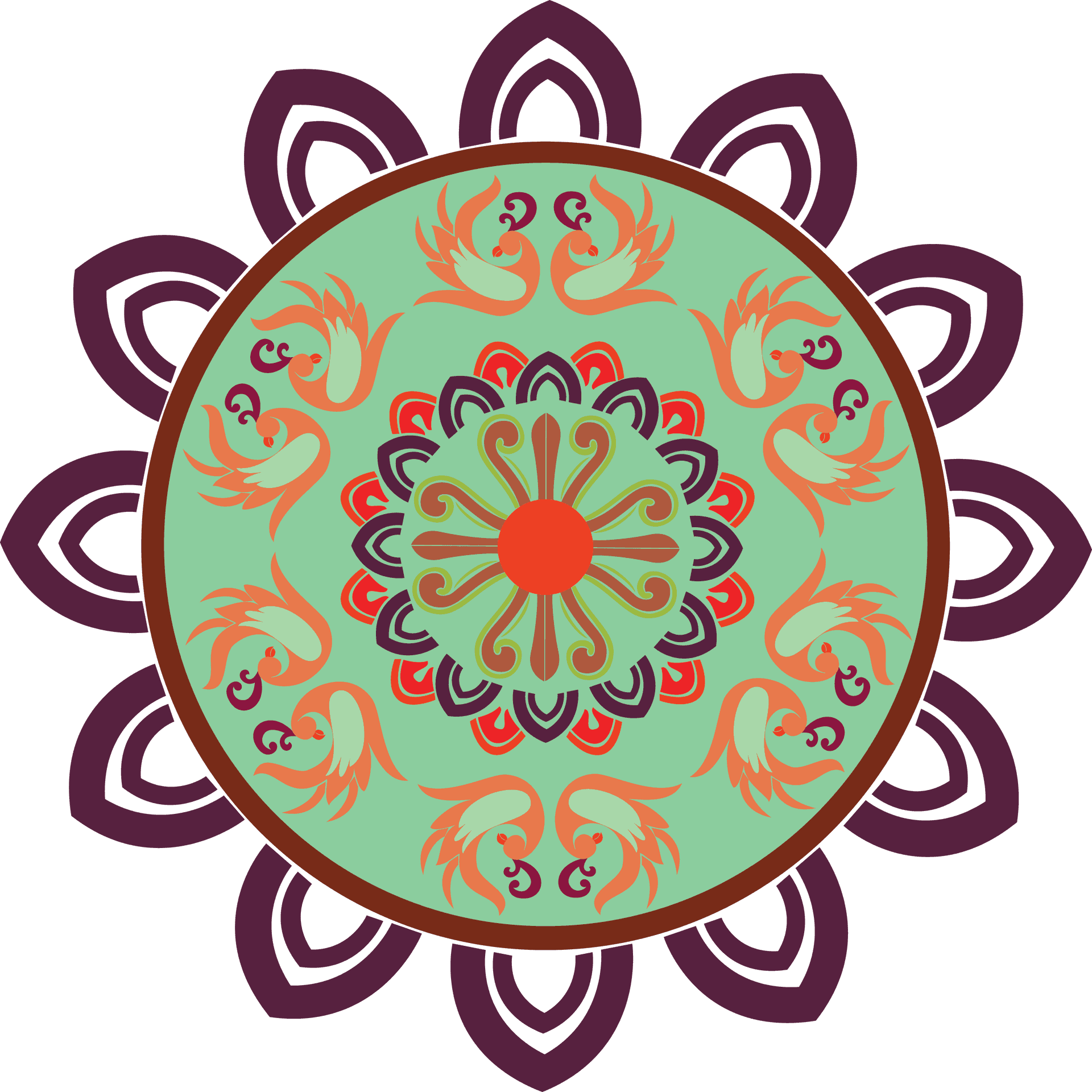 Traditional Rangoli Design Artwork PNG Image