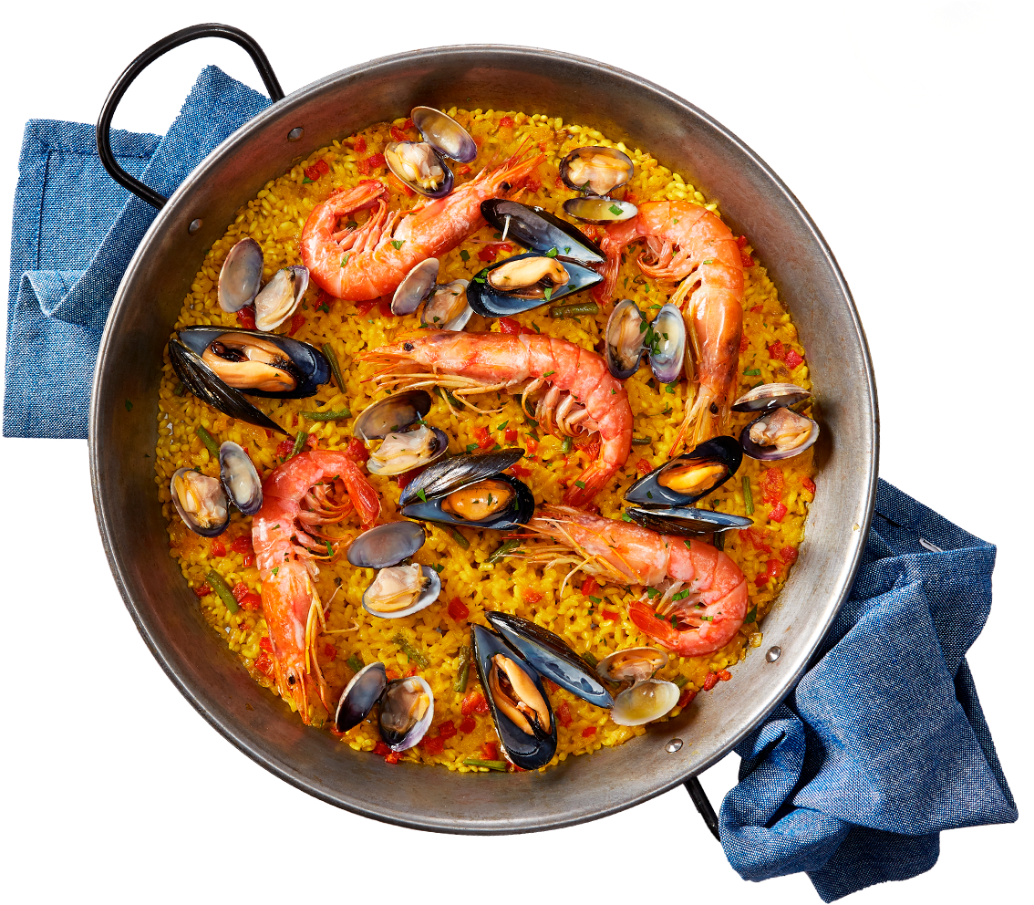 Traditional Spanish Paella Dish PNG Image