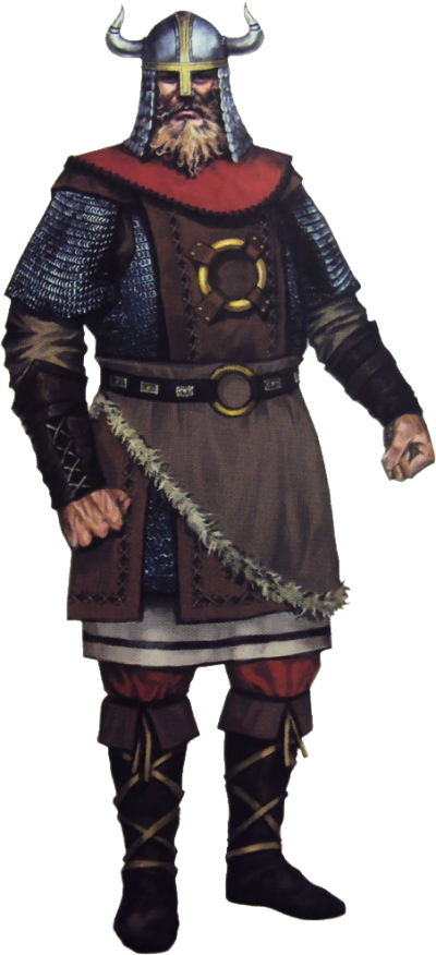 Traditional Viking Warrior Costume PNG Image