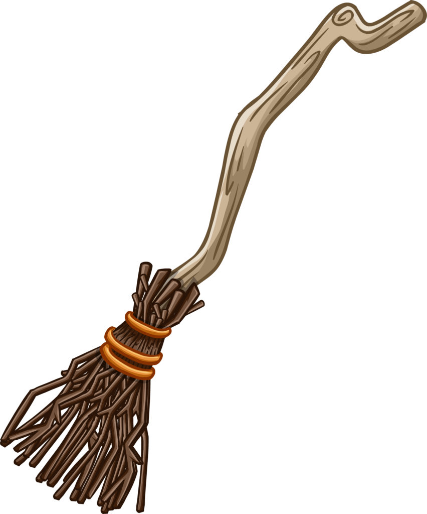 Traditional Wooden Broom Illustration.png PNG Image