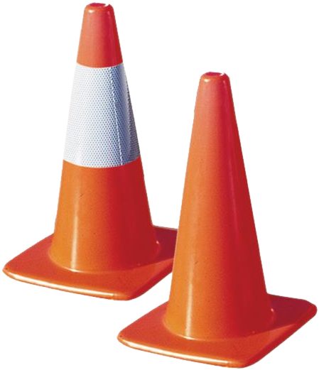 Traffic Cones Safety Equipment PNG Image