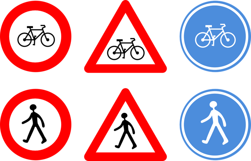 Traffic Signsfor Cyclistsand Pedestrians PNG Image