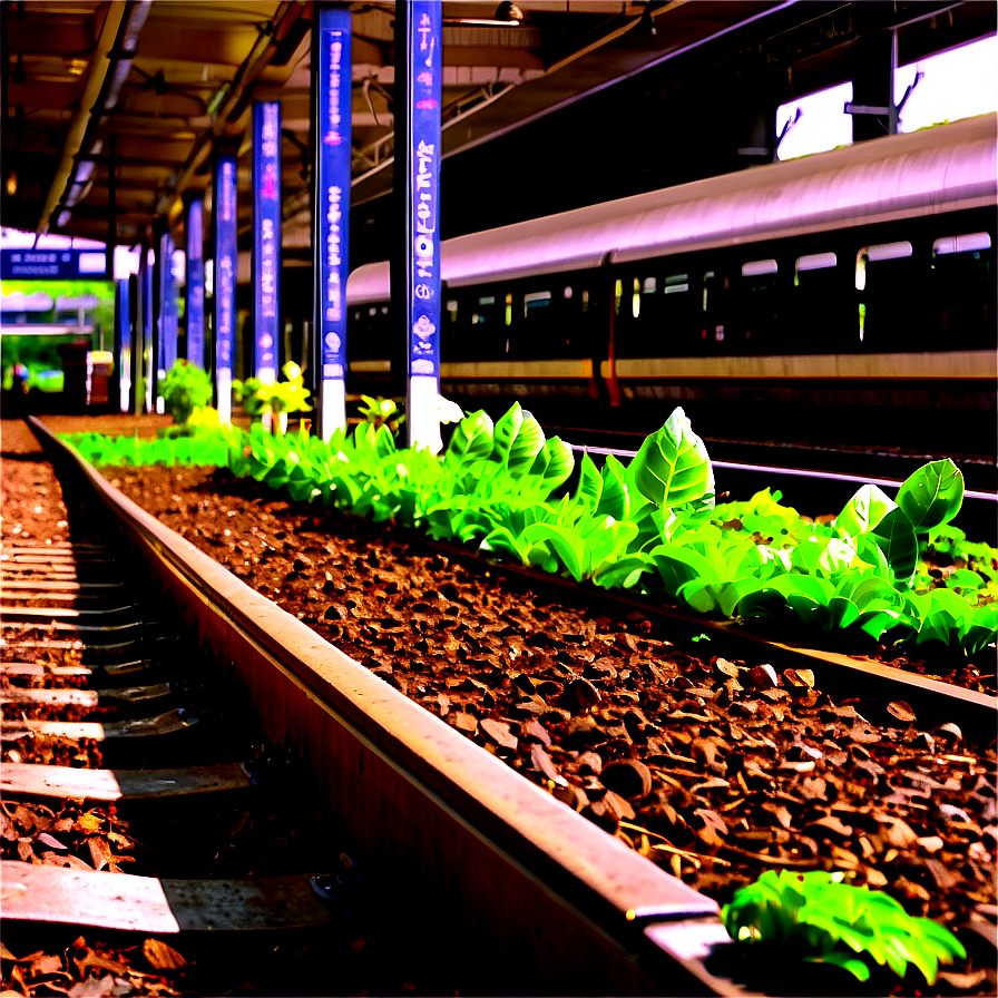 Train Station Garden Png Ecn PNG Image