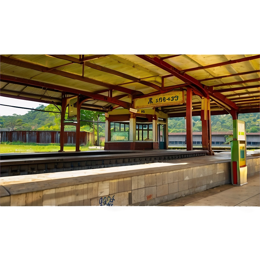 Train Station In The Countryside Png 5 PNG Image