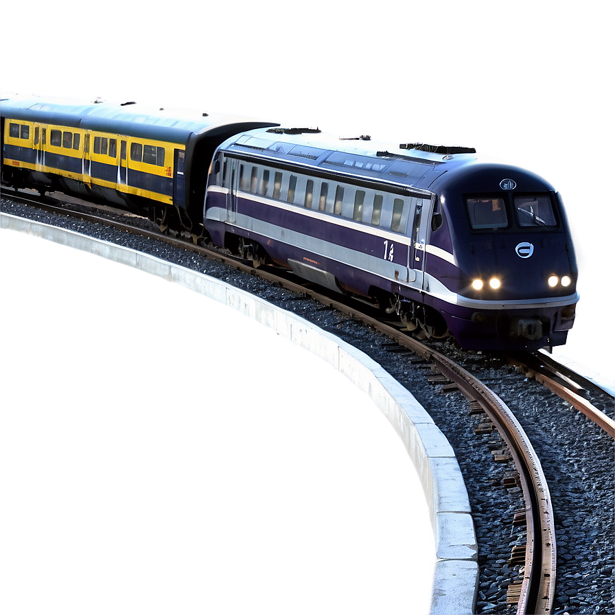 Train Track At Night Png Cvt55 PNG Image