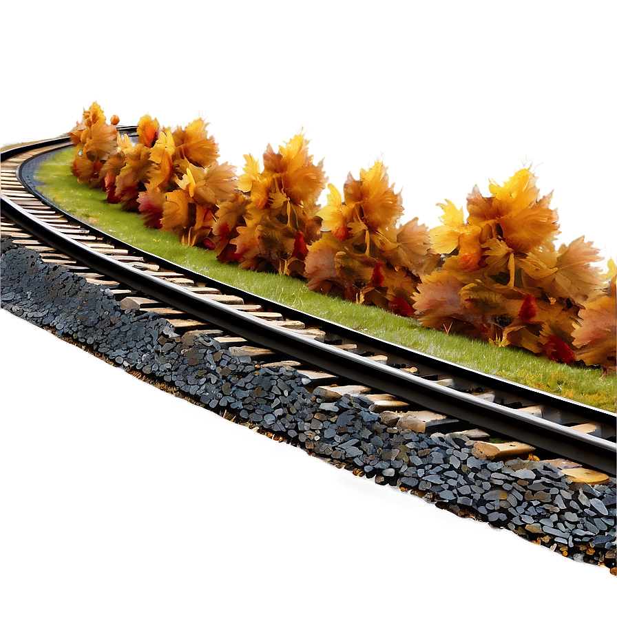 Train Track In Autumn Png 06212024 PNG Image