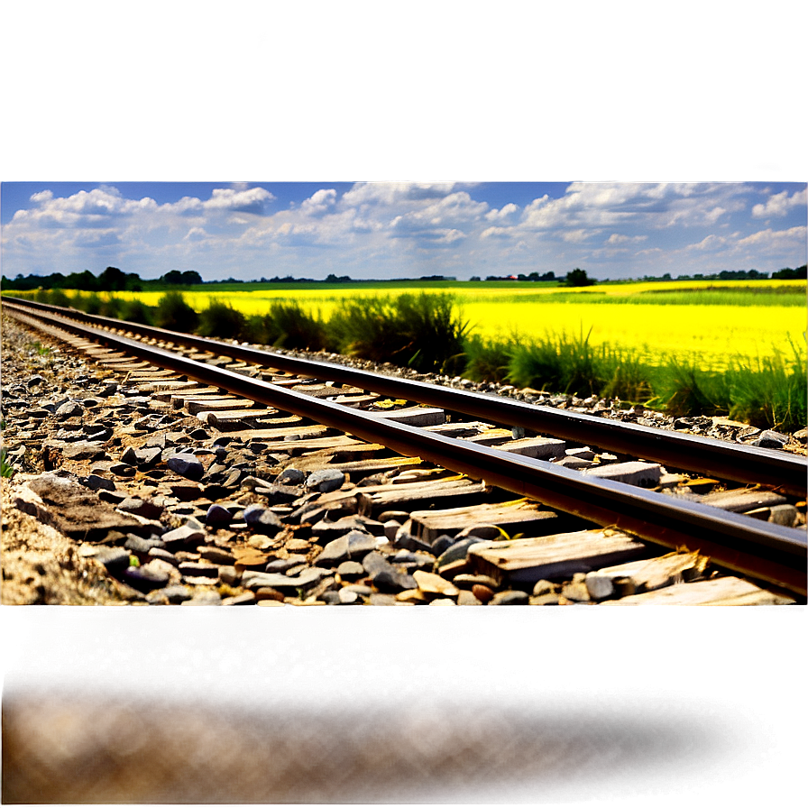 Train Track Through Fields Png Joh66 PNG Image