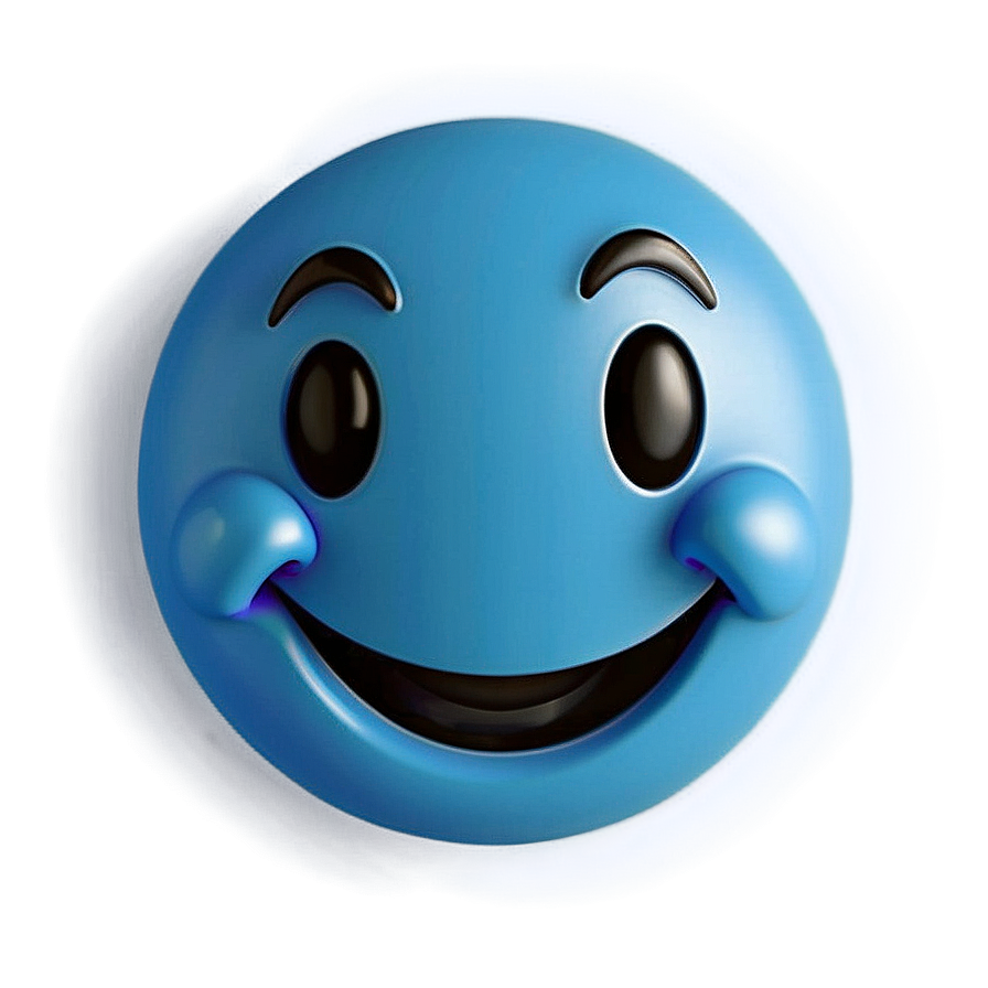 Tranquil Blue Happy Face Png 94 PNG Image