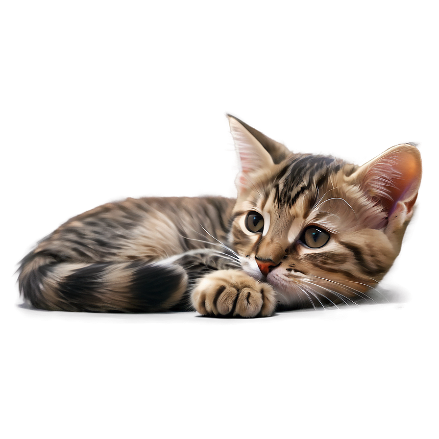 Tranquil Kitten Rest Png 06242024 PNG Image