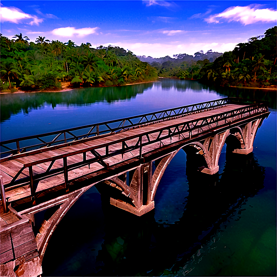 Tranquil River Bridge Png Gbg58 PNG Image