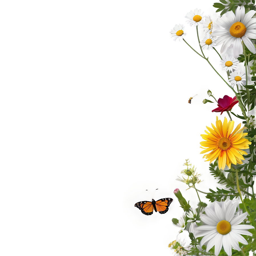 Tranquil Wildflower Vista Png Ada PNG Image