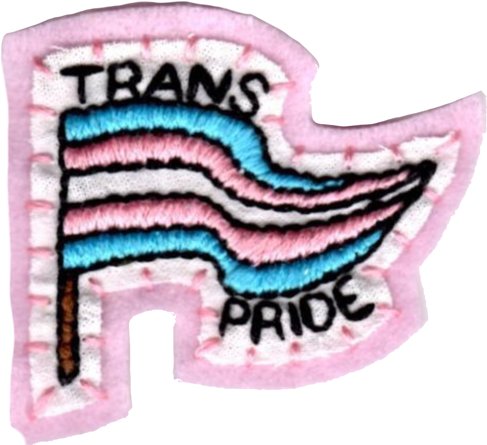 Trans Pride Flag Patch PNG Image