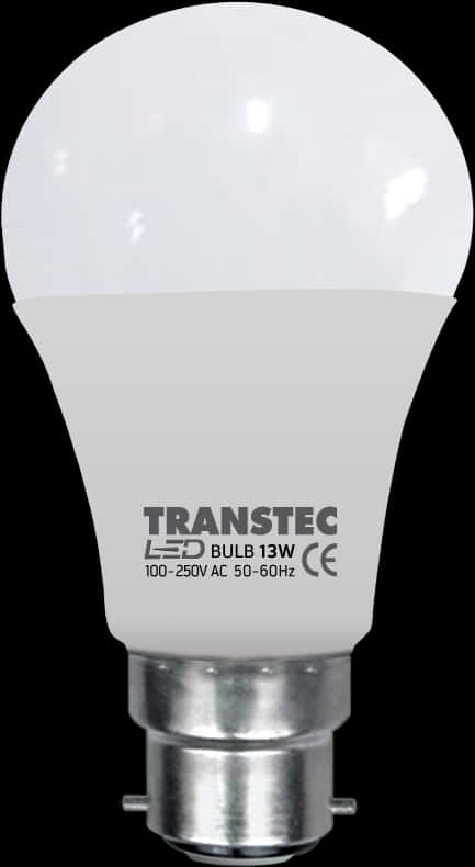 Trans Tec L E D Light Bulb13 W PNG Image