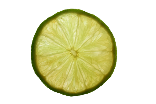 Translucent Lemon Slice Black Background PNG Image