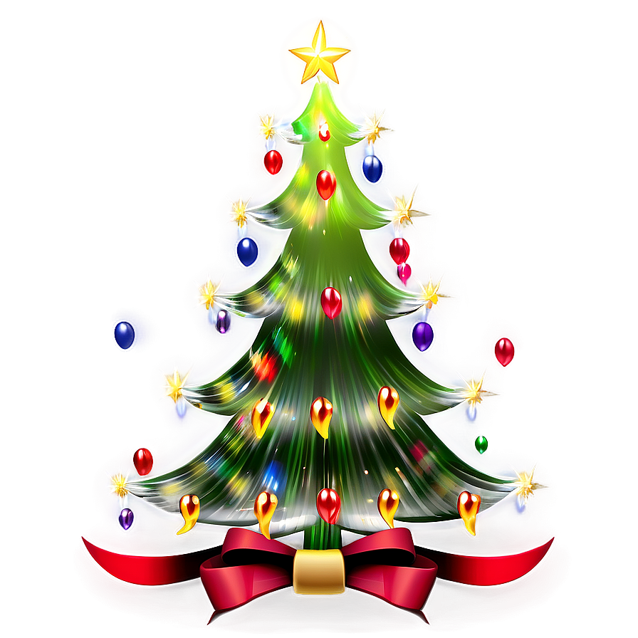 Transparent Christmas Tree With Lights Png 29 PNG Image