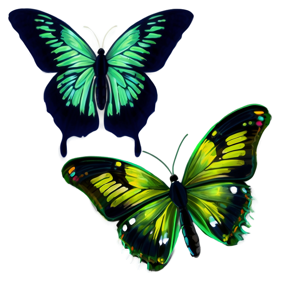 Transparent Green Butterfly Drawing Png 42 PNG Image