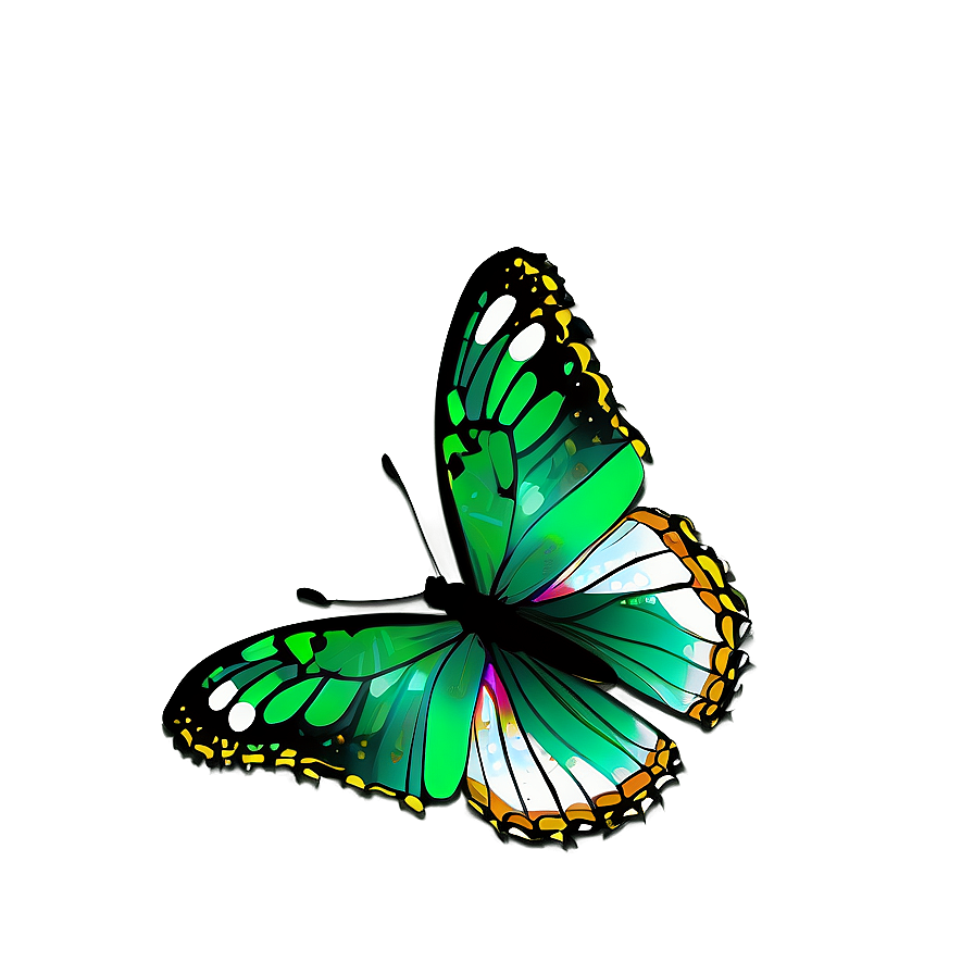 Transparent Green Butterfly Drawing Png Rpm20 PNG Image