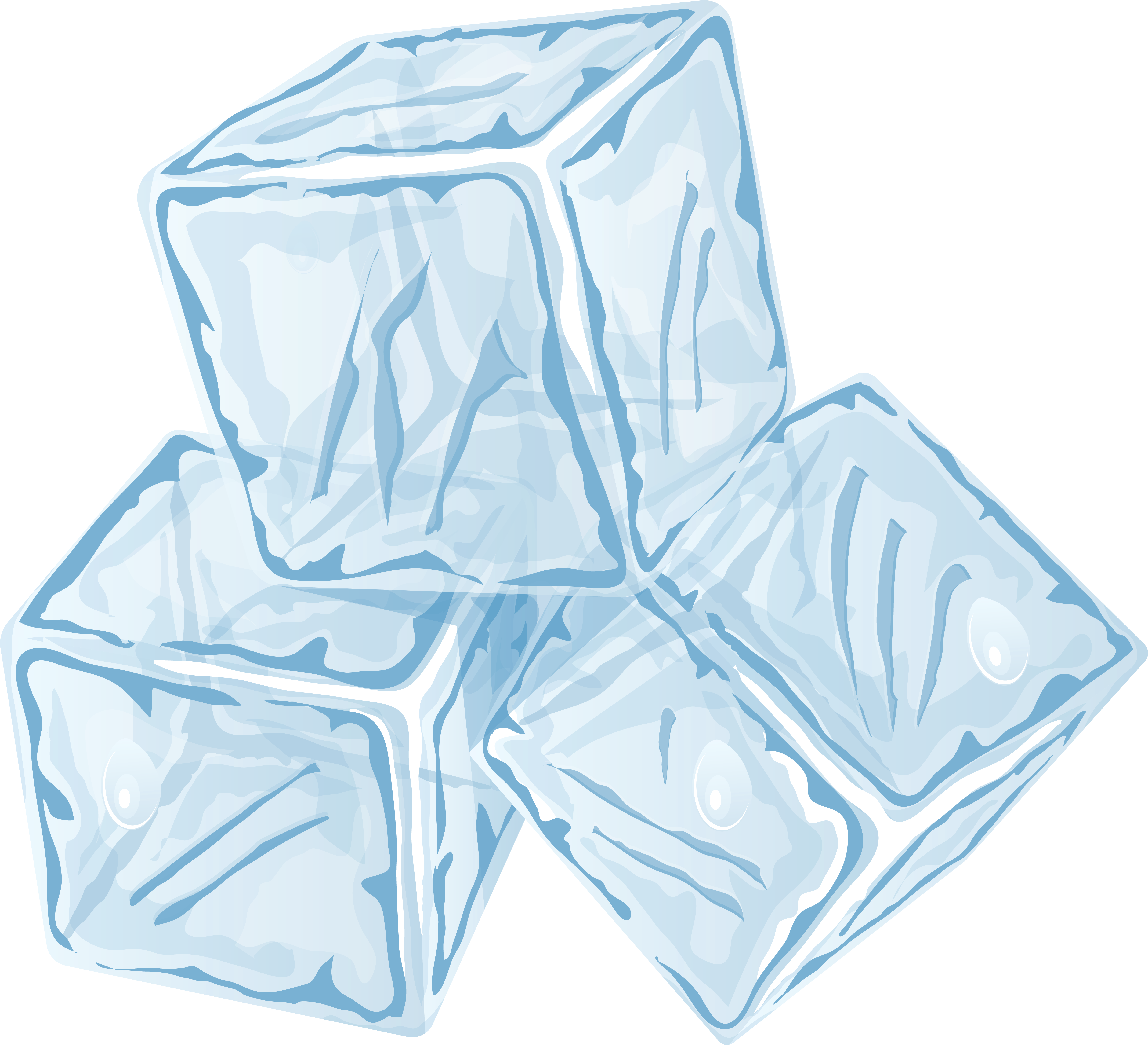 Transparent Ice Cubes Illustration PNG Image