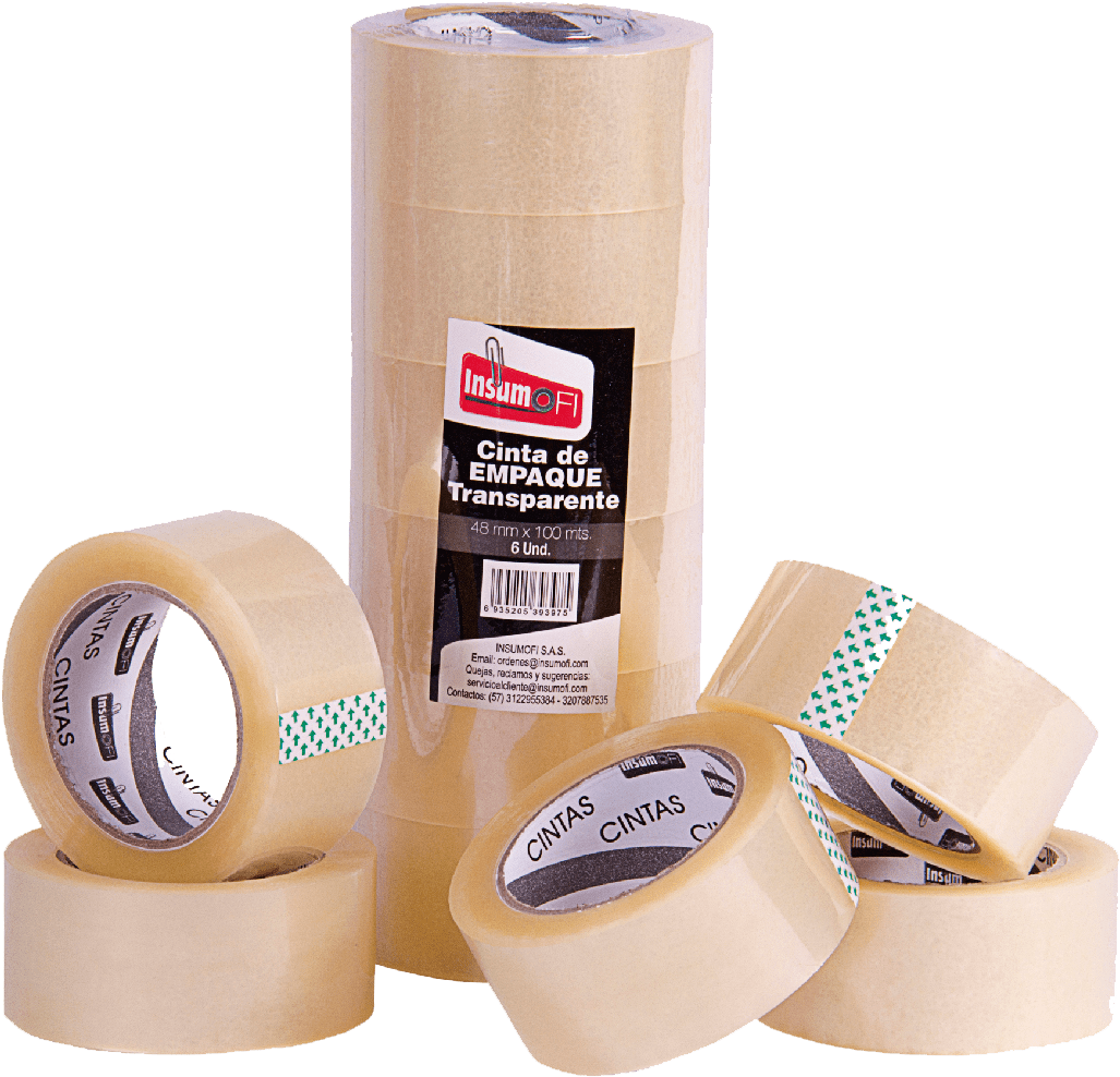 Transparent Packing Tape Stack PNG Image