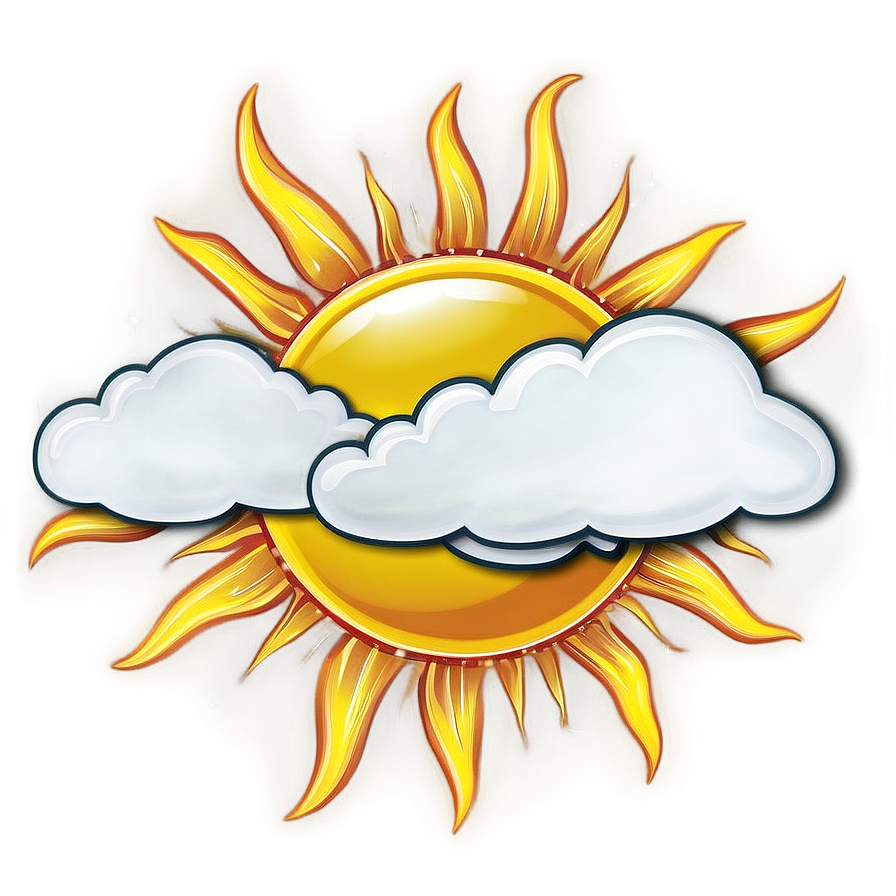 Transparent Sun With Clouds Png 26 PNG Image